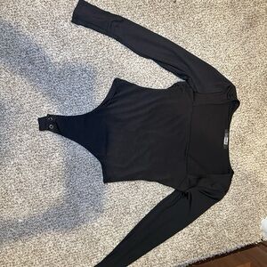 Black Long Sleeve Bodysuit